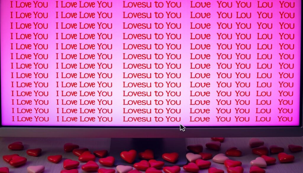 copy and paste i love you 100 times